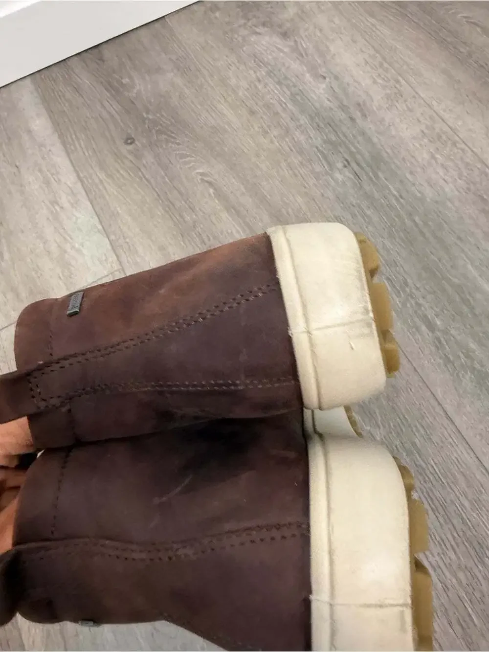 Ecco Brown Leather High-Top Sneakers size 40